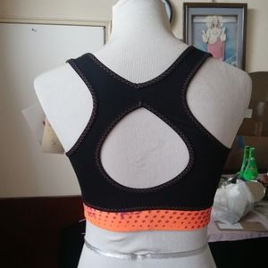 SAPOPA Sports Bra size Small Black and orange